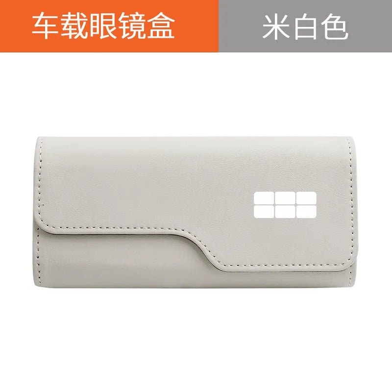 For Geely Galaxy E5 EX2 EX5 Car Sun Visor Sunglasses Clip Multifunctional Vehicle Interior Mount Auto Eyeglasses Storage Box
