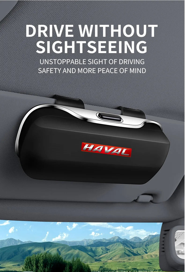 GWM HAVAL H6 H7 H9 Jolion GT Dargo F7 F7X HEV MAX Accessories Car Visor Sunglasses Car Glasses Case Glasses Holder Clip Box
