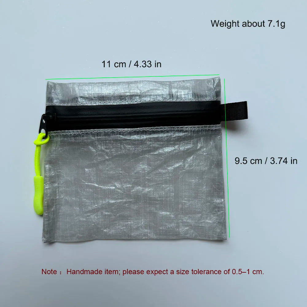 DCF Mini Storage Bag Ultralight YKK Zipper Pouch Coin Wallet Outdoor Camping Hiking Waterproof Orgainizer Sack For Earphone