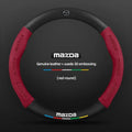 Car Suede Carbon Fiber Leather Steering Wheel Cover For Mazda BT-50 CX-3 CX-4 CX-5 CX-7 CX-9 MX5 Mazda 3 Axela 6 Gh Gj Demio Car