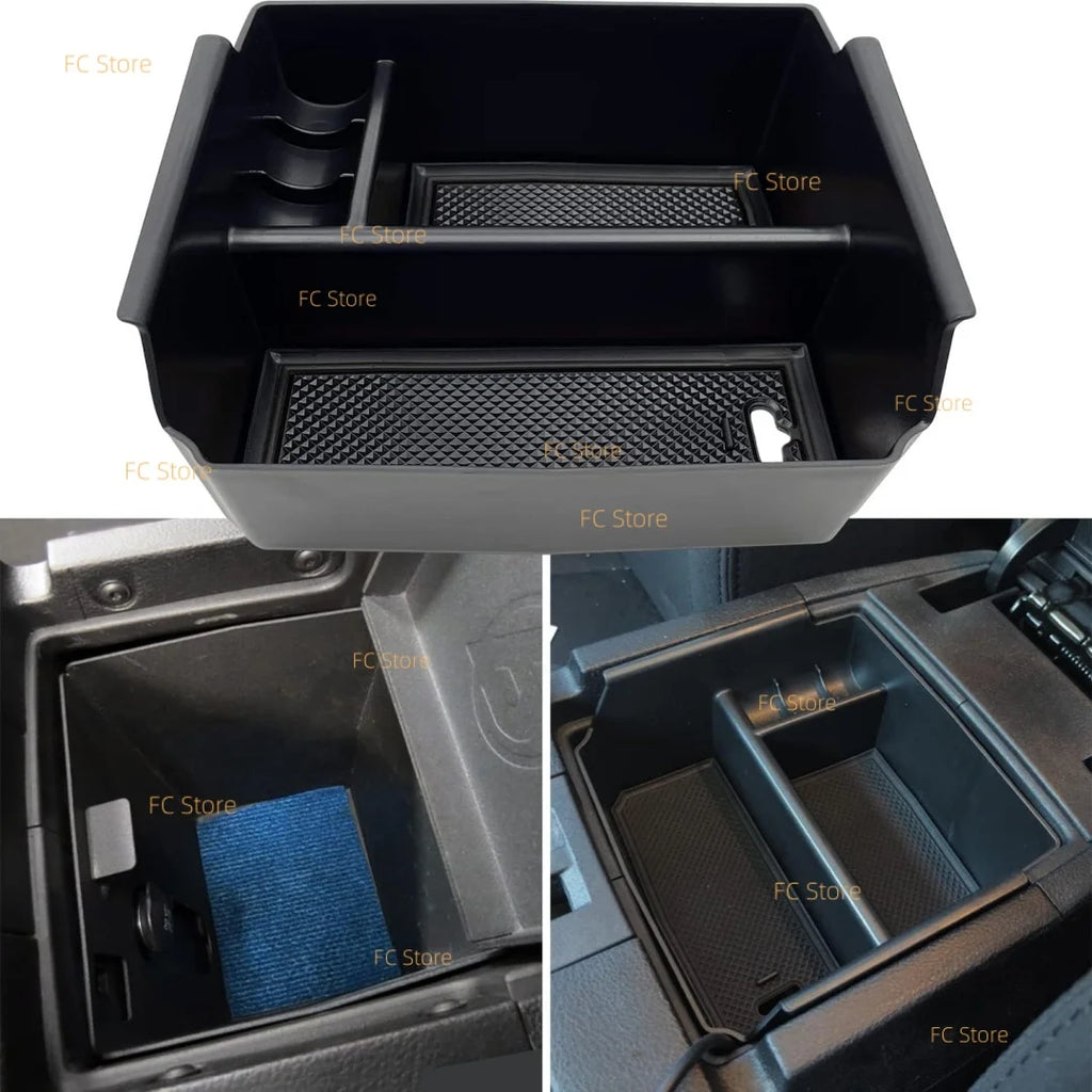 For Jeep for Wrangler JK and JKU Accessories 2011-2018 Center Console Armrest Storage Box ABS Tidying Tray Organizer Car