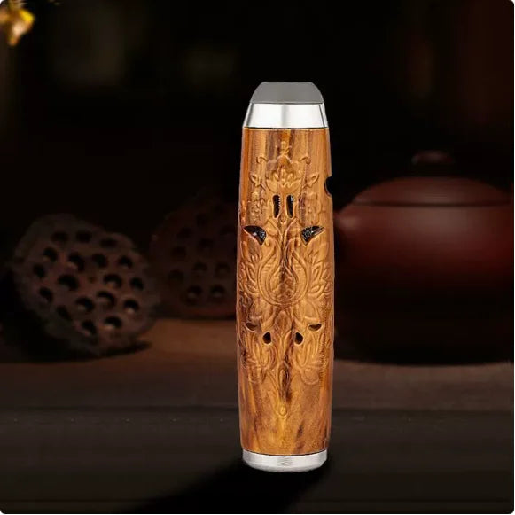 Mini Retro Print Car-Mounted Ashtray Dustproof Windproof Outdoor Lazy Person's Vehicle Ashtray