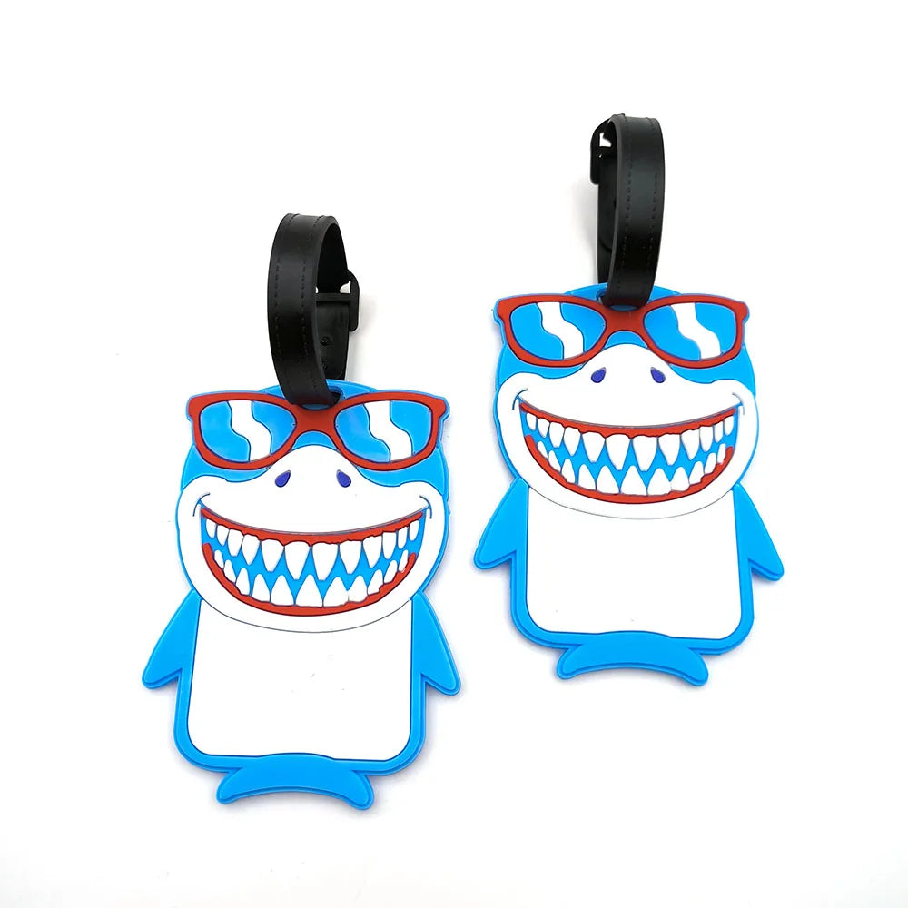 1PCS Cute Shark Luggage Tag Boarding Luggage Tag Item Loss Prevention Tag Travel Essential Loss Prevention Hanging Tag