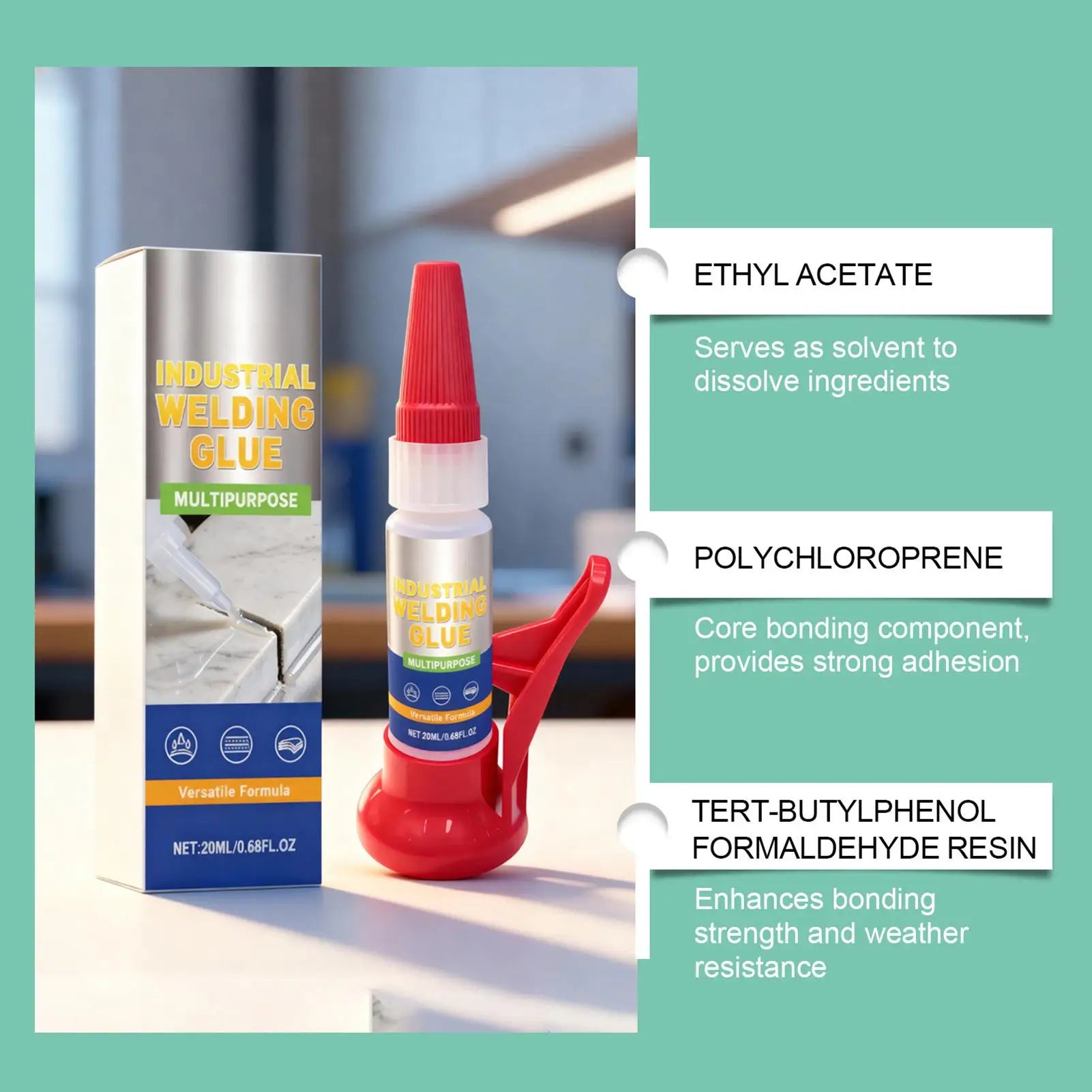 Fast Curing Waterproof Liquid Glue 20ml Multi Material Repair Adhesive Strong Bond for Cork Wood Particleboard Crafts Workshop