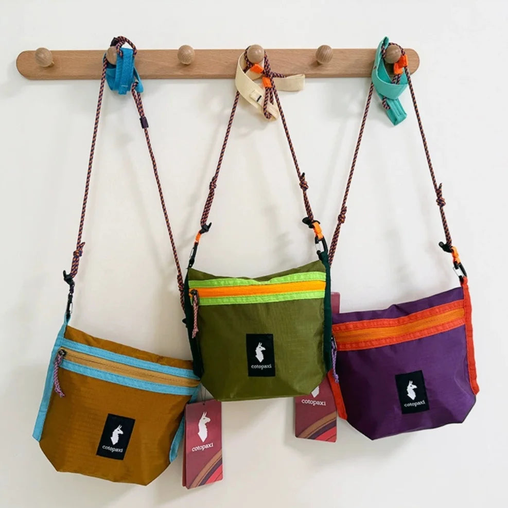 Outdoor Ultra-Light Dye Collision Crossbody Bag Camel Pattern Small Bag Summer Hiking Cycling Mini Hanging Bag