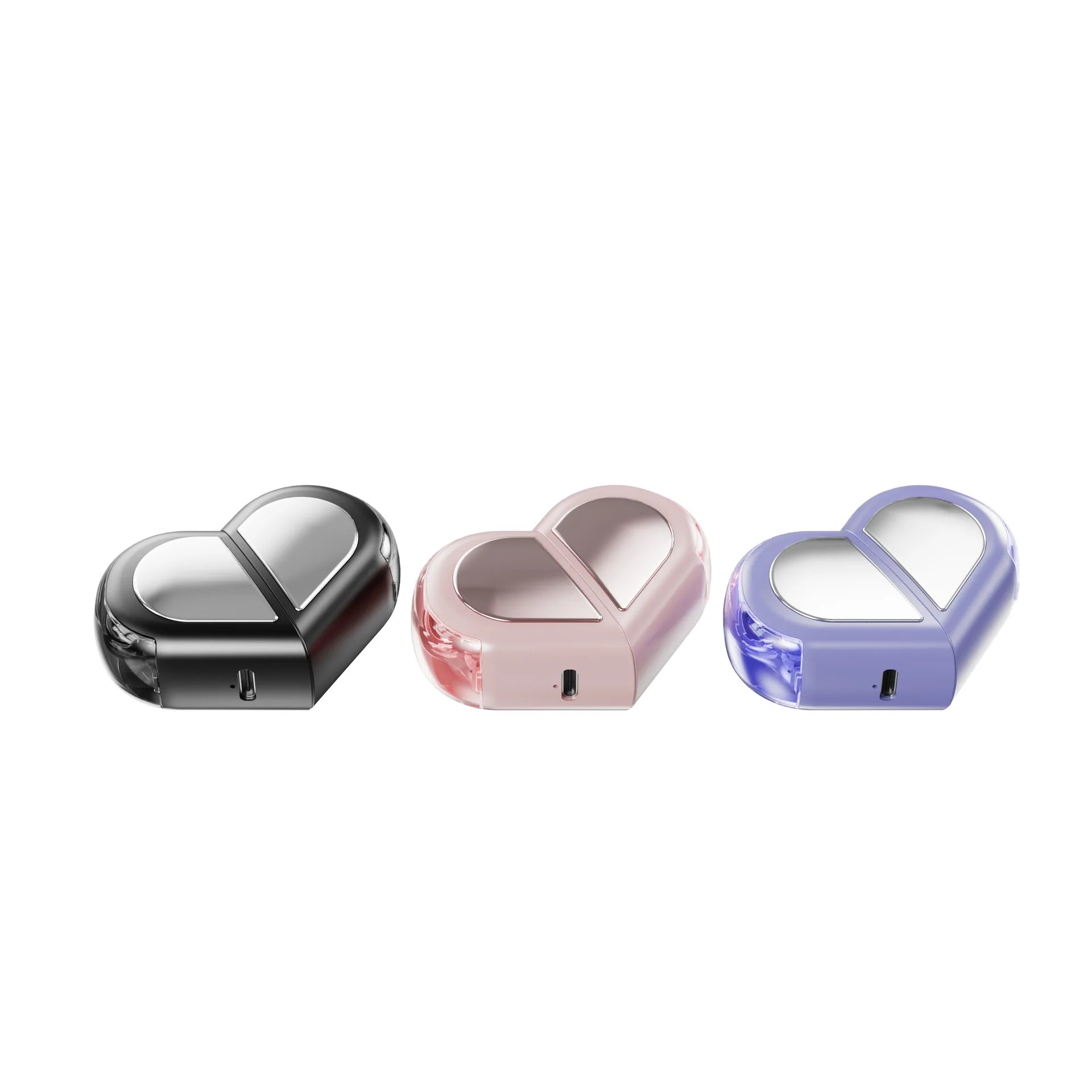 Rotating Heart Bluetooth Earphone Ear Clip Open Style Light Weight Comfortable Wear Headphone Listen Music Phone Call Cute