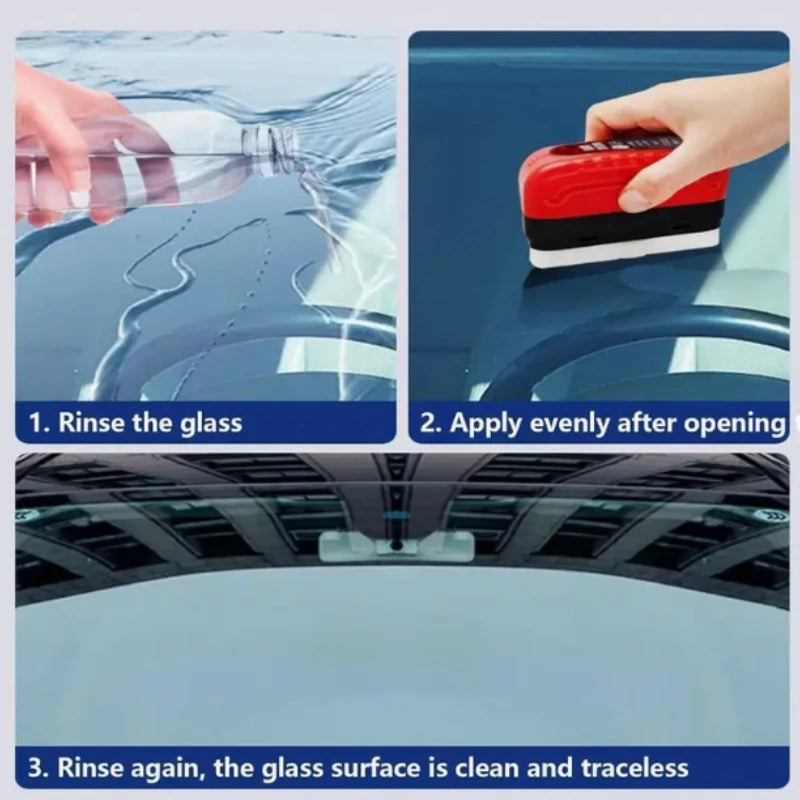 Equipped with Application Sponges,  Waterproof Wipers, And Surface Defoggers, Clean glass sponge， Car Glass Waterproof Wiper