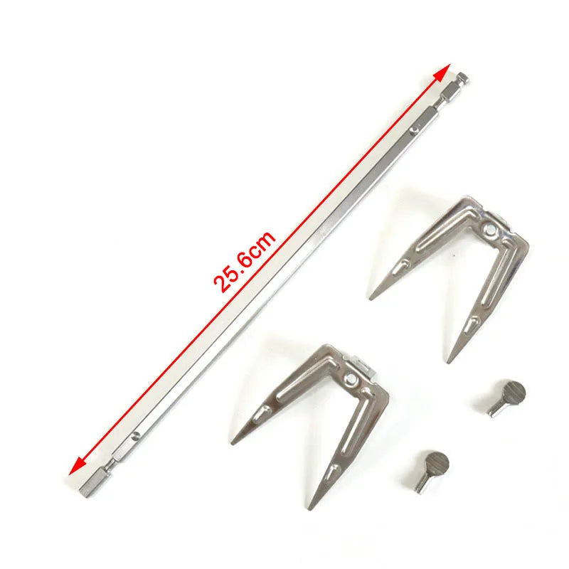 Stainless Steel Rotation Air Fryer Fork Roast Chicken Skewer Fish Meat Grilled Rack Roaster Forks BBQ Tools Oven Accessories