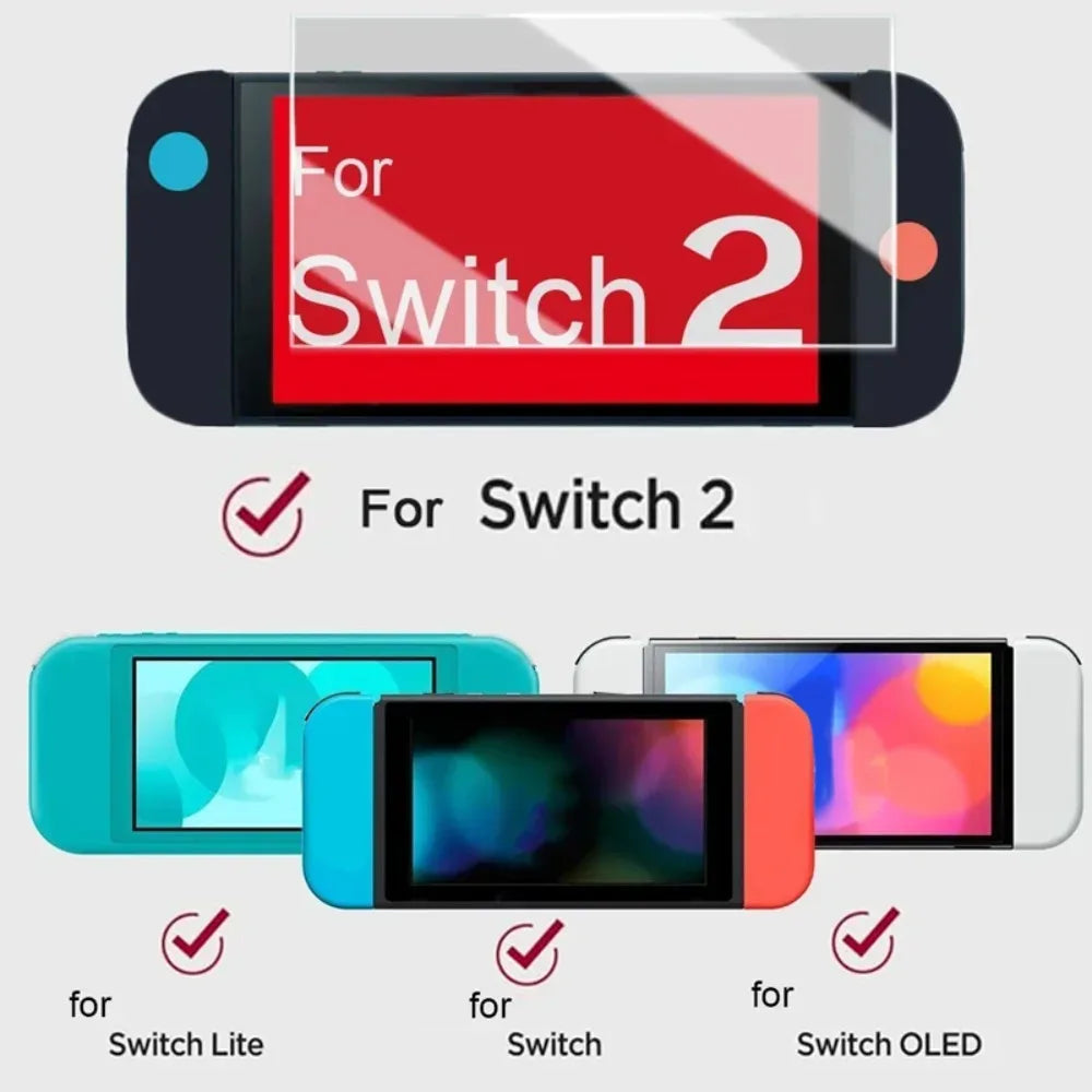 3/2/1Pack Premium Tempered Glass For Nintendo Switch 2 Switch Lite/Oled Screen Protector HD Clear Anti-Scratch Protective Films