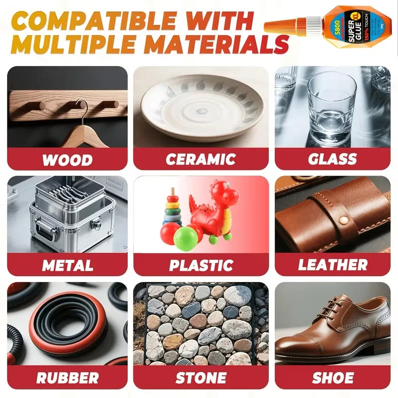 Strong, highly adhesive glue, metal adhesive, plastic adhesive. Suitable for bonding wood, metal, shoes, and ceramics
