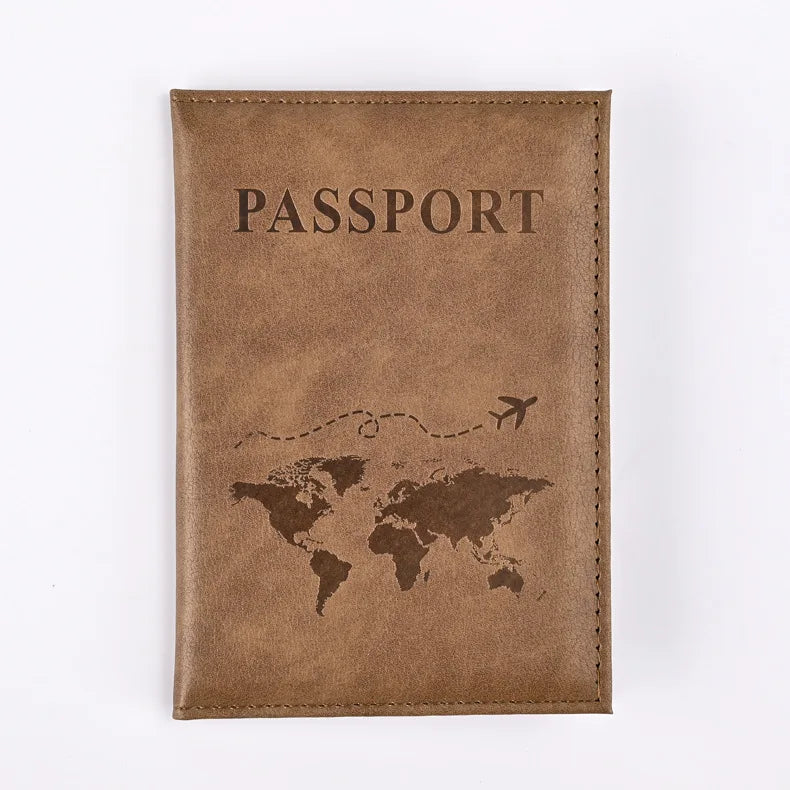 Women Men Letter Lover Passport Cover Men Women Travel Passport Case Leather Cute Passport Wallet Purse Girl Card Holder
