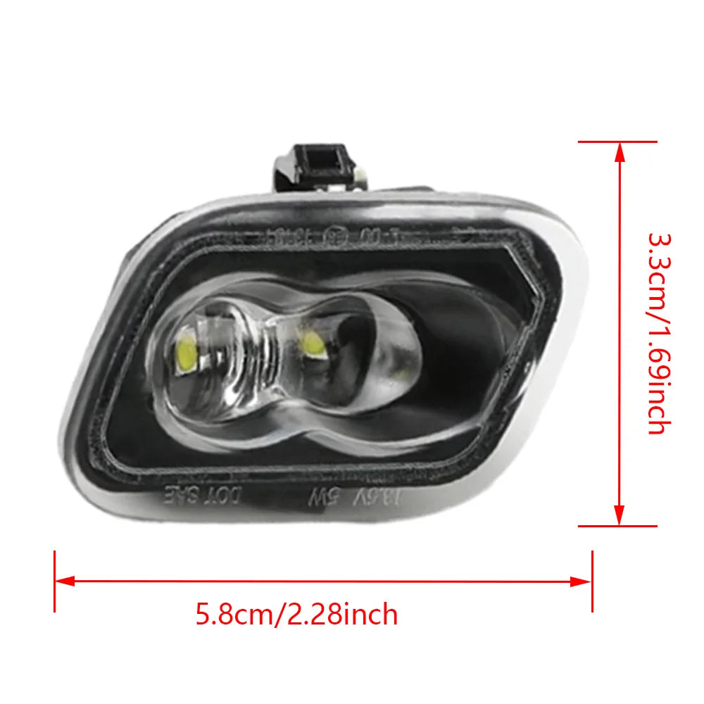 2pcs For Ford F-150 2015-2021 F-250 F-350 Super Duty 2017 2018 2019 2020 2021 Side Under-Mirror Puddle Lights 12V