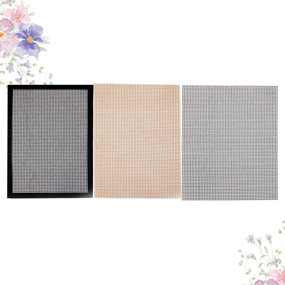 3Pcs Bbq Grill Mesh Mat Non Stick Reusable Barbecue High Temperature Resistant Cooking Baking Picnic Tool