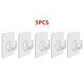 5-40pcs Transparent Plastic Duty Wall Hook for Kitchen Bathroom Office Storage No Trace No Scratch Waterproof Adhesive Hooks