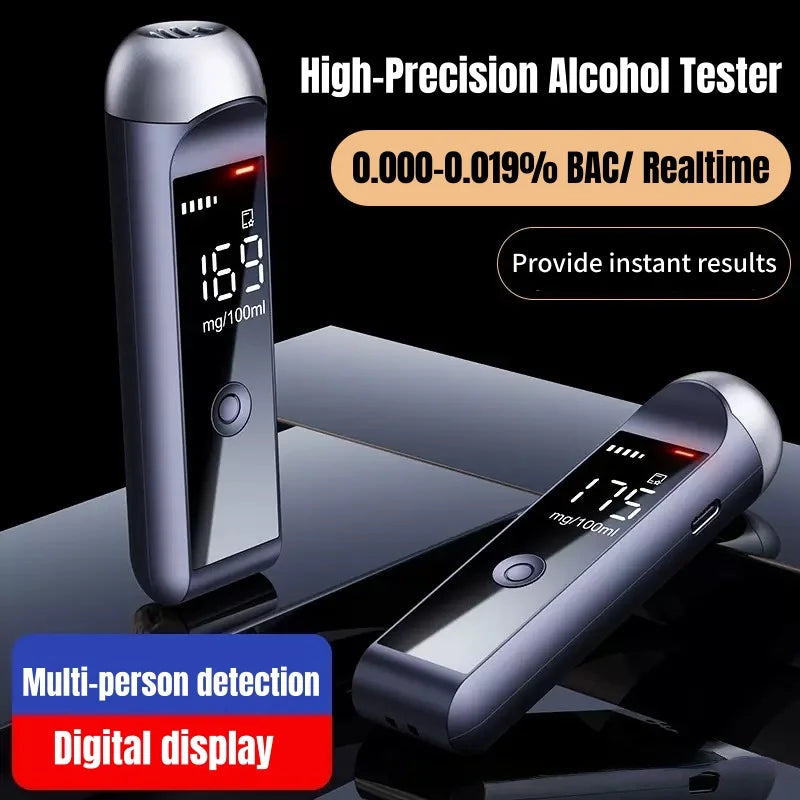 Lenovo Professional High Accuracy Alcohol Breathalyzer Tester Portable Digital Display Car Driver Safety Real Time Fast Response