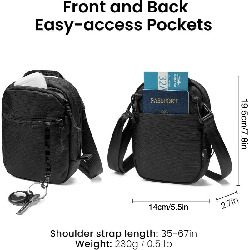 Xpac Outdoor Waterproof Wear Resistant Crossbody Bag Travel RFID Anti-Theft Mobile Phone Bag Multifunctional Single Shoulder Bag