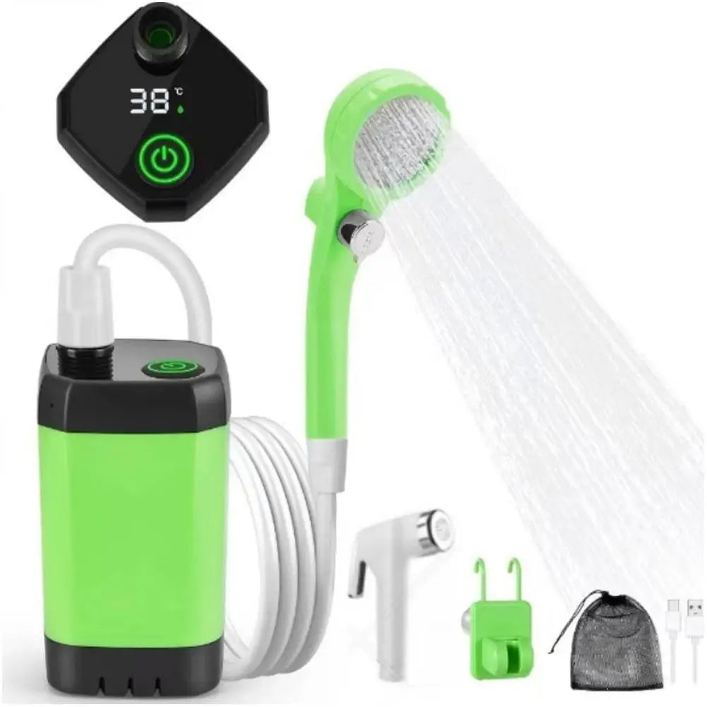 6000mAh Electric Camp Shower Full Screen Portable Pump for Outdoor Shower Car Cleaning Tool Set
