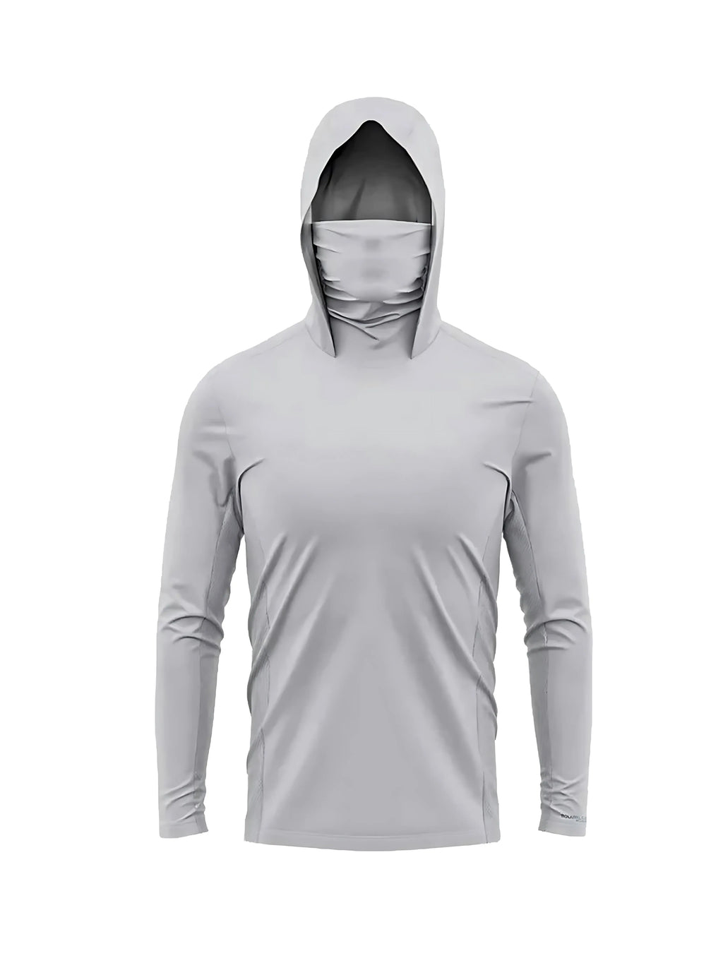 Men's long-sleeved T-shirt with sun protection hooded jacket protective mask one-piece outdoor long-sleeved cap shirt