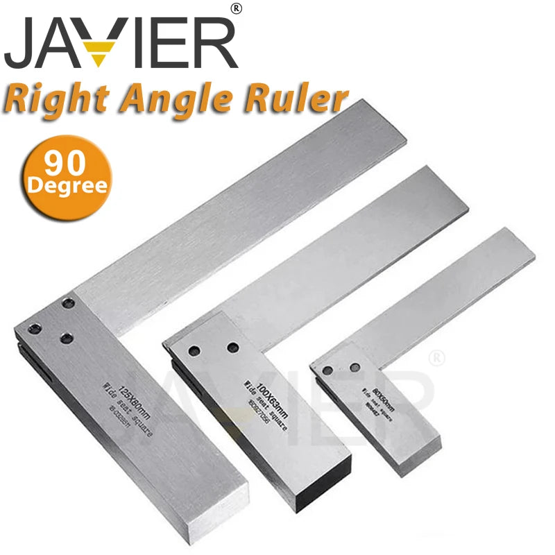 Machinist Square 90 Degree Right Angle Engineer Set Muti-Size Precision Grinding Steel Hardened Square Ruler Ruler Protractor