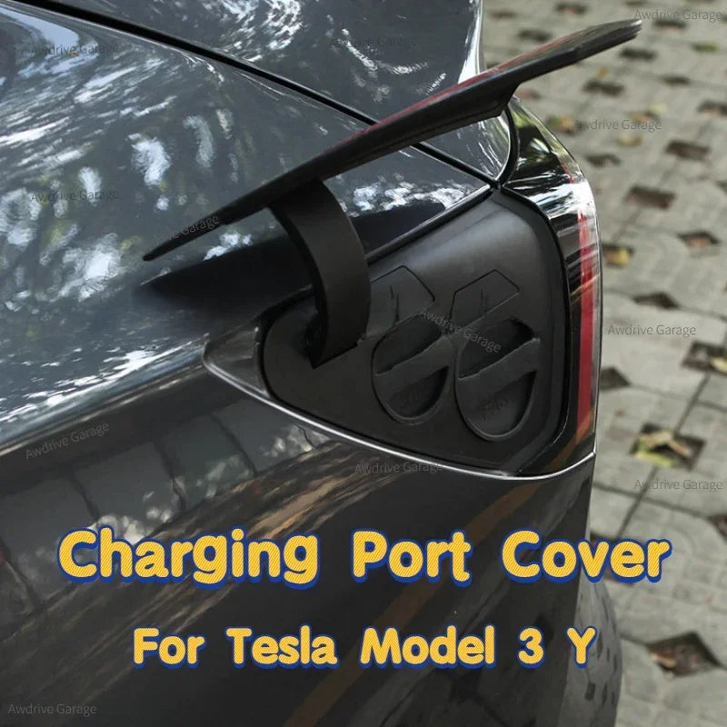 For Tesla Model 3 Y Car Charging Port Protection Silicone Waterproof Dust Plug Protective Cover for Model 3 European Version CCS