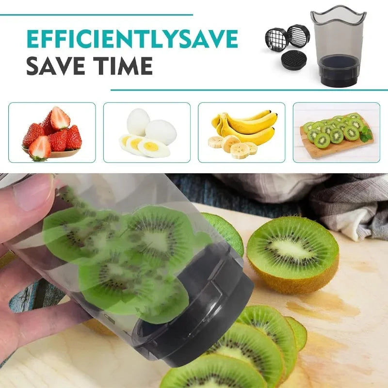 Multi Fruit Vegetable Slicer with Removable Blade Kitchen Cutter for Strawberries Mushrooms Bananas Easy Clean Dishwasher Gadget