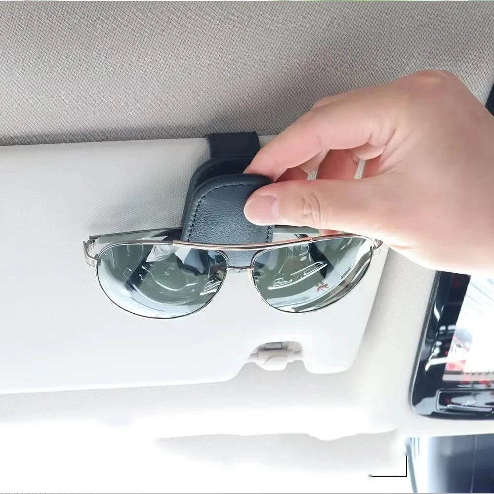 Car Sun Visor Glasses Case Holder Sunglasses Clip Ticket Card Clip Multifunction Portable Clip Auto Interior Accessories