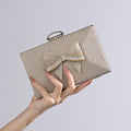 Pretty Bow Diamond Studded Retro Bag Women New Small Square Bags Korean Style Fashion Versatile Commuting Handbags Crossbody Bag