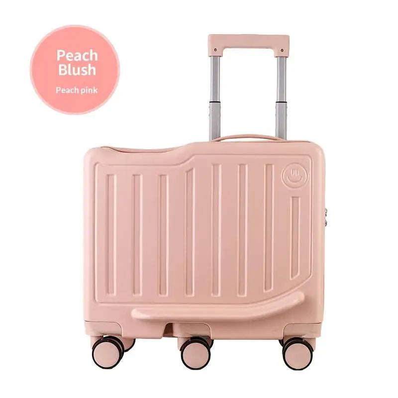 Kids Luggage Ride On 20 Inch Carry On Password Lock Portable Rolling Suitcase for Short Trip Toddler Birthday Present Travel Cut