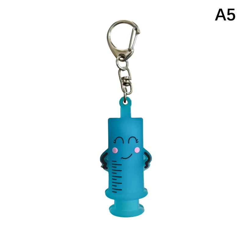 Ampoule Bottle Opener Keychain Syringe-Shaped Medication Vial Cutter Nurse Doctor Ampoule Bottle Breaker Aid Nurse Tool