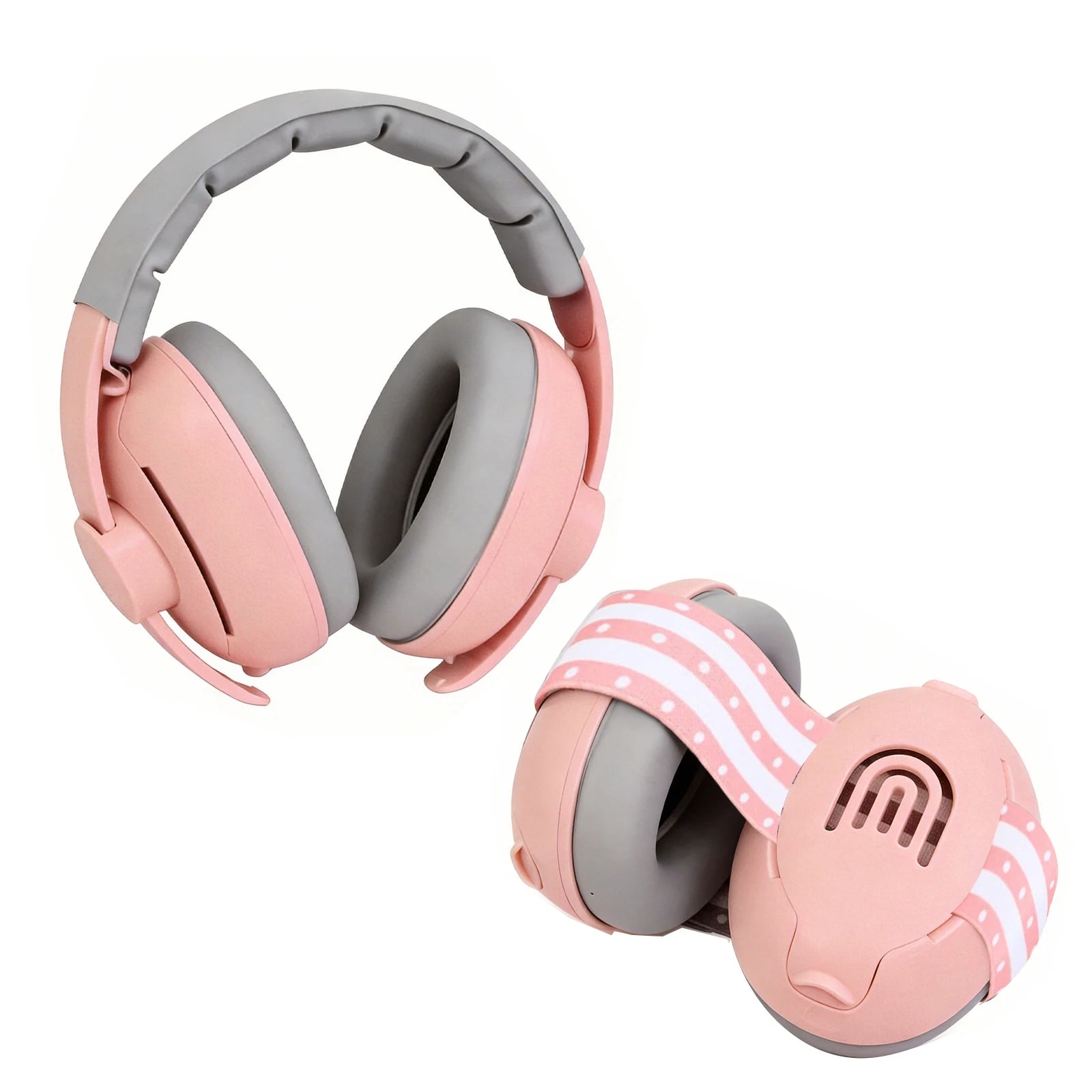 2-in-1 Adjustable Baby Noise Cancelling Earmuffs, Convertible Hearing Protection for Newborn to Toddler, Travel
