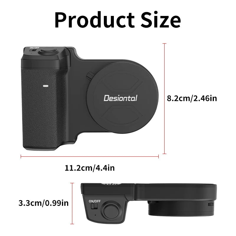 3-in-1 Magnetic Ring Light & Phone Stand, Adjustable Brightness Selfie Grip, Strong Magnet Finger Holder for Streaming, Vlogging