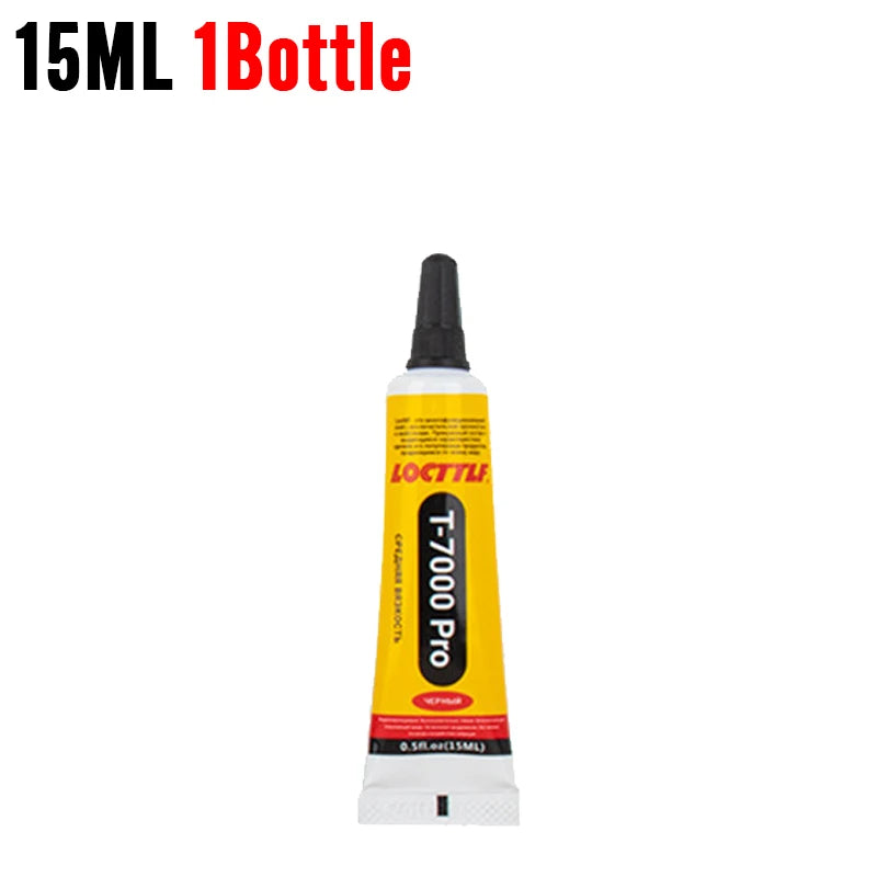 T7000 Black Soft Adhesive Universal Glue for Computer Cell Phone Touch Screen Repair Anti-Vibration Frame 15/50/110ML T-7000