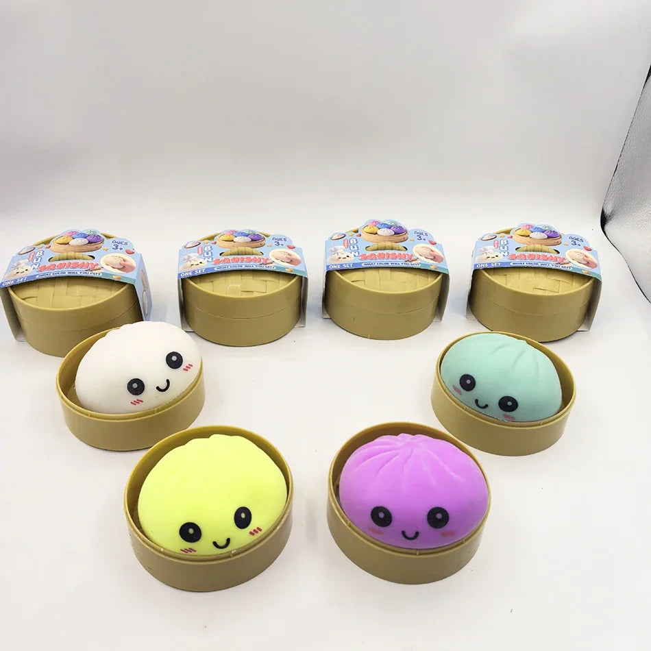 10cm Simulation Flash Dumpling Squishy Toy, Slow Rebound Soft Squeeze Stress Ball, Decompression Fidget Toy for Kids & Adults