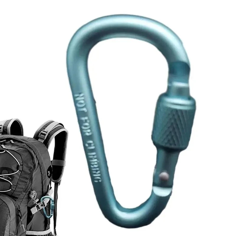 5pcs Outdoor Rock Climbing D-Ring Quickdraw Keyring Hook Aluminum Alloy Rope Tensioner Camping and Hiking Hook