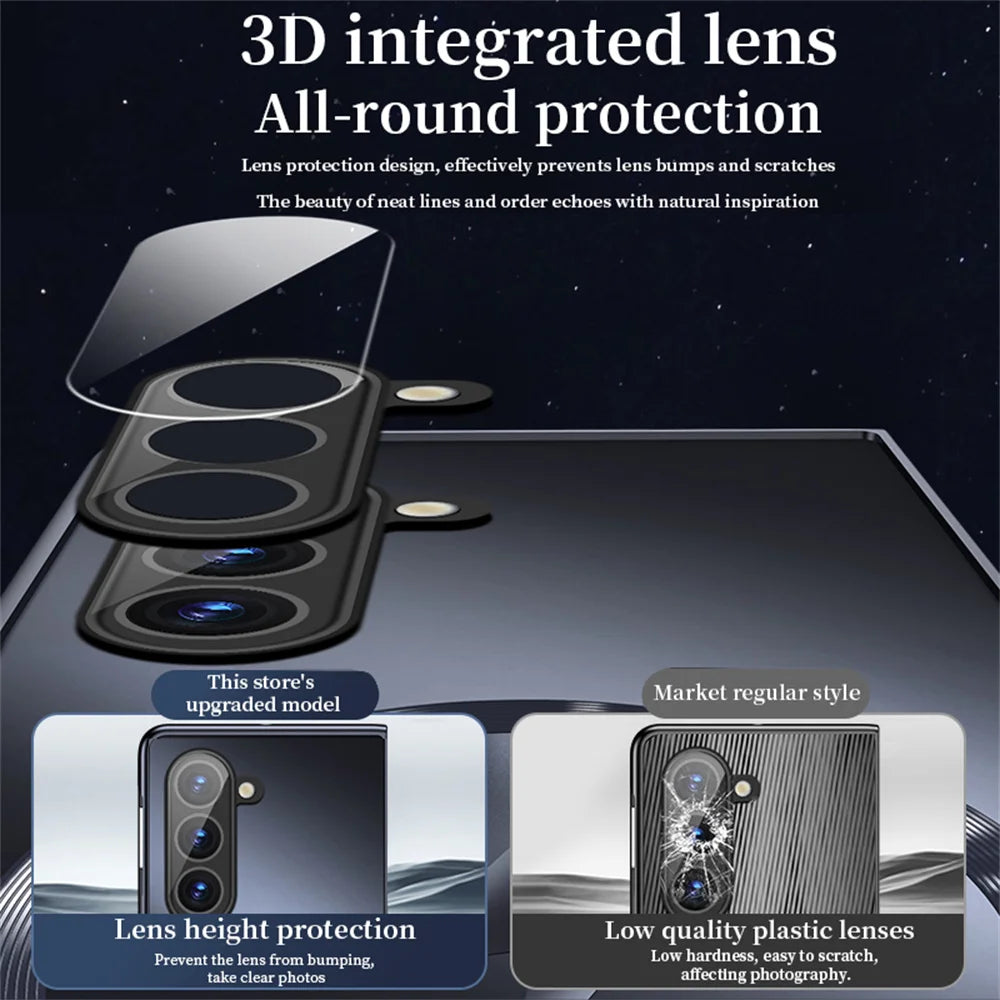 Luxury For Magsafe Wireless Charging Matte Frosted AG Case For Samsung Z Fold 8 7 6 zfold 5 4 3 Full Lens Protection Back Cover
