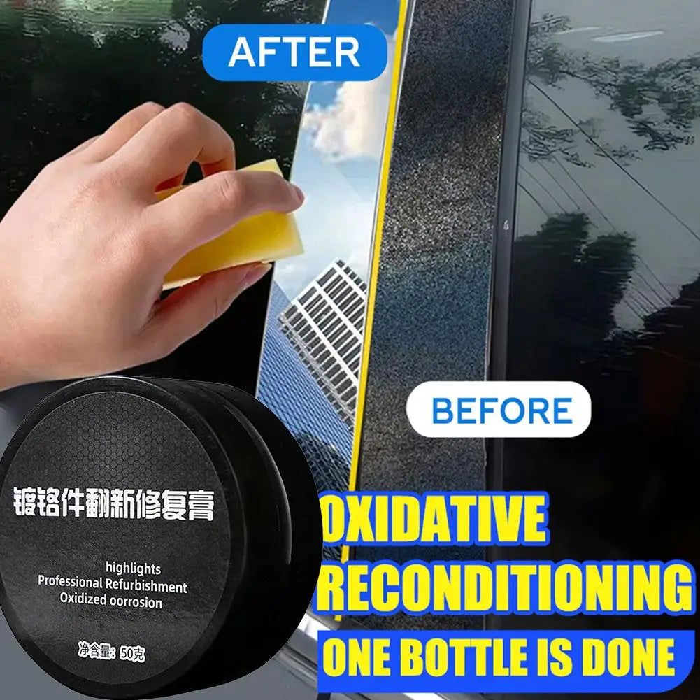 Polish paste for chrome plated car repair, door handles, window frames, logo scratches, restore brightness metal surfaces, M3T6