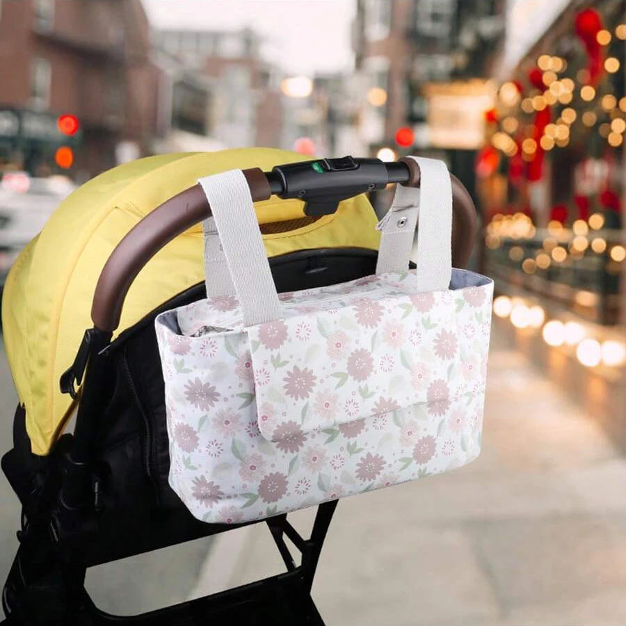 Large Capacity Baby Stroller Bag Hanging With Multiple Pockets Stroller Storage Hanging Bag Oxford cloth Magnetic Button