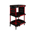 Rolling Storage 3 Layer Platform Hand Plastic Tool Trolley Workshop Cart Wheel Stainless Steel