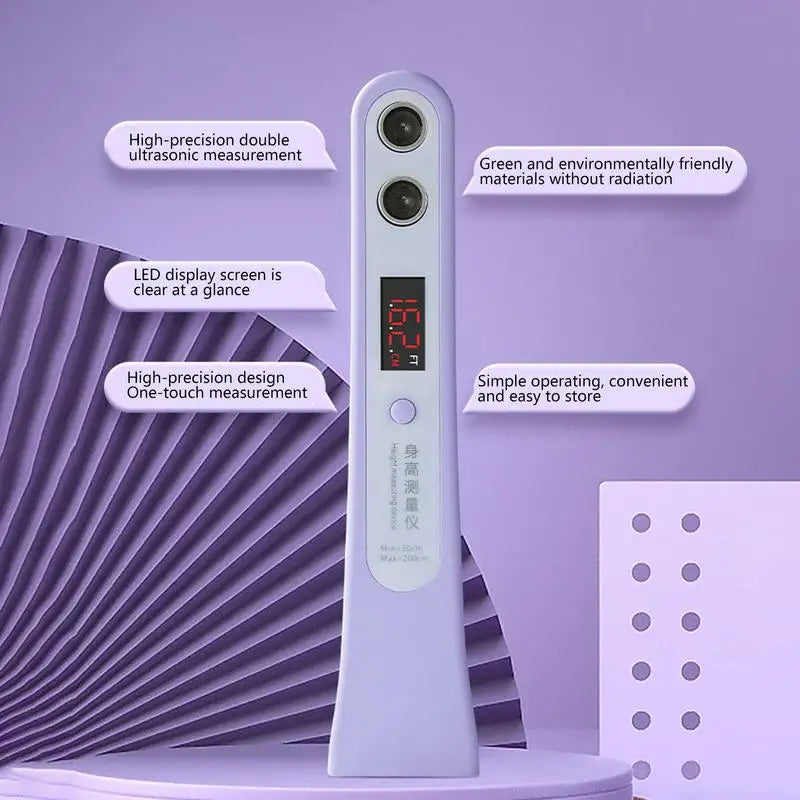 Ultrasonic Height Measurement With Scale Handheld Cordless Digital Measurement Device Children Electronic Height Ruler