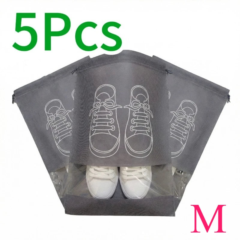 1-30PCS Shoes Storage Organizer Bags Non-Woven Shoe Dust Bags Portable Travel Shoe Bag Shoes Storage Packing Pouch Organizers