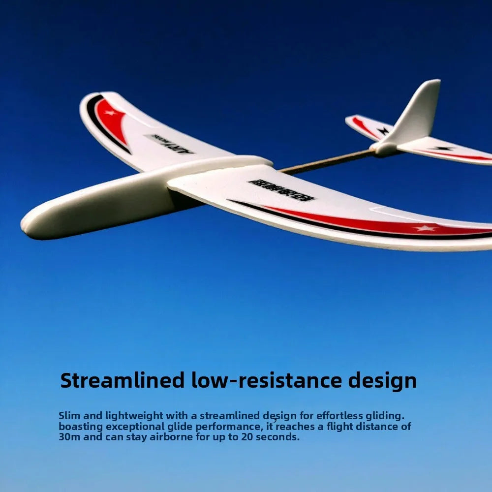 High Quality PP Foam Double Wing Airplane Popular Ligthweight Glider Hand Throw Plane Red&Blue Fixed Wing Glider for Outdoor
