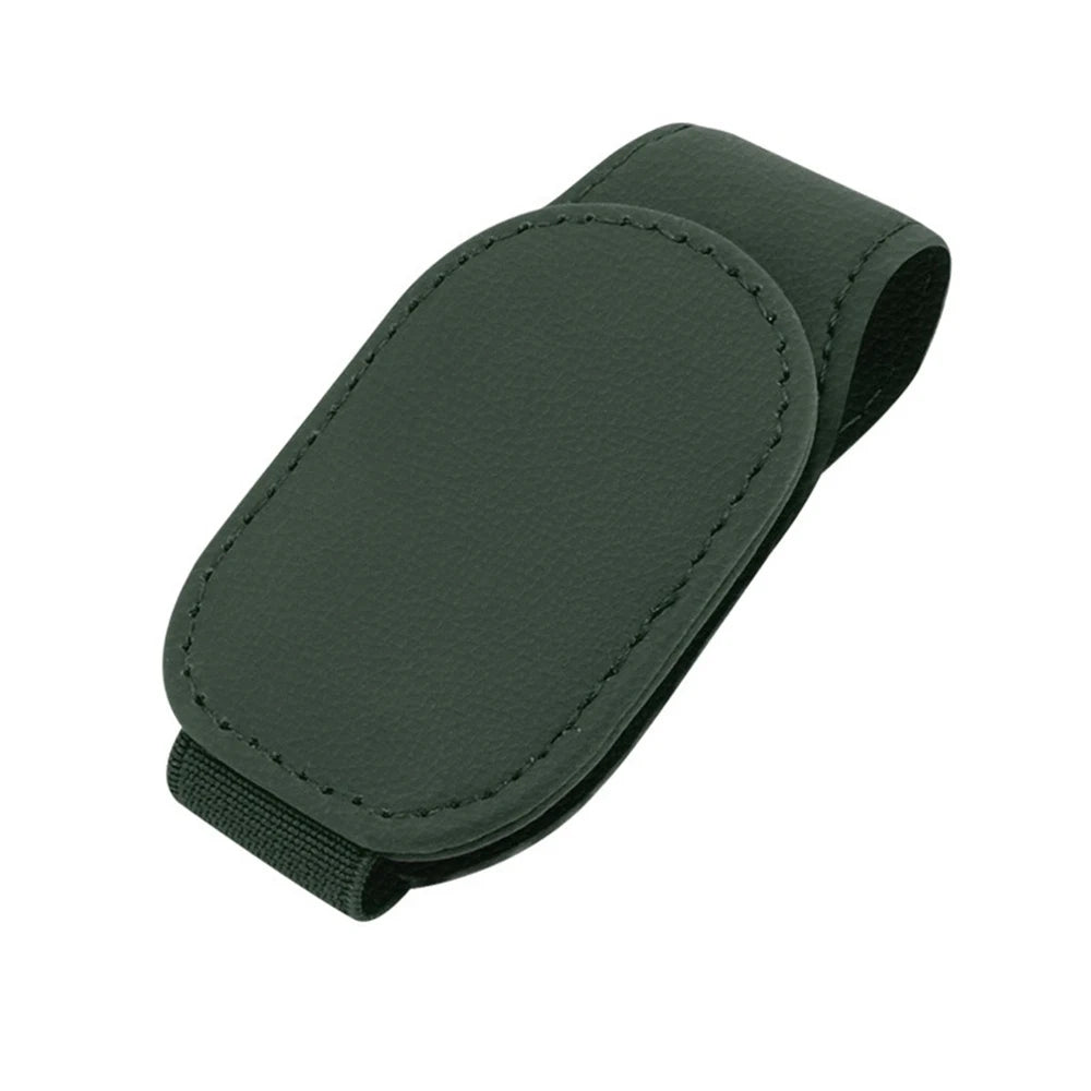 Magnetic Leather Eyeglass Hanger Clip Universal Car Sunglasses Holder Visor Organizer for Men Women Ticket Card Clip