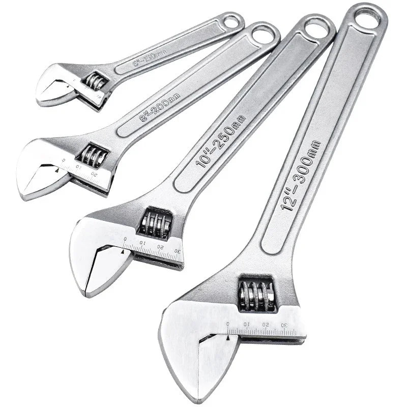 Adjustable Wrench 6Inch 8Inch 10Inch 12Inch 15Inch Open Monkey Wrench Multifunction Spanner Universal Pipe Repair Tools
