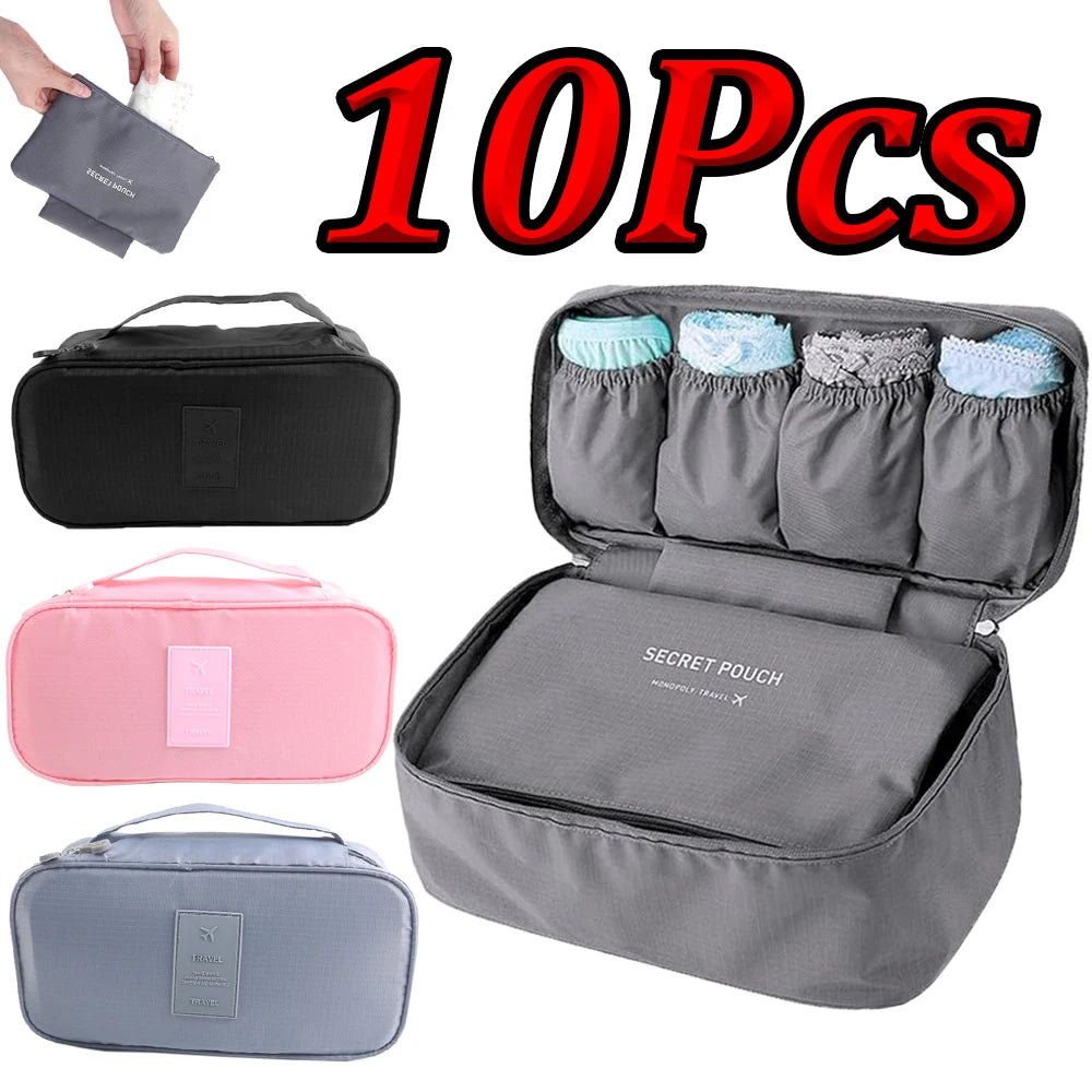 1-10Pcs Travel Bra Underwear Organizer Bags Panties Sock Organizer Bags Wash Package Cosmetic Finishing Bags Cloth Pouch
