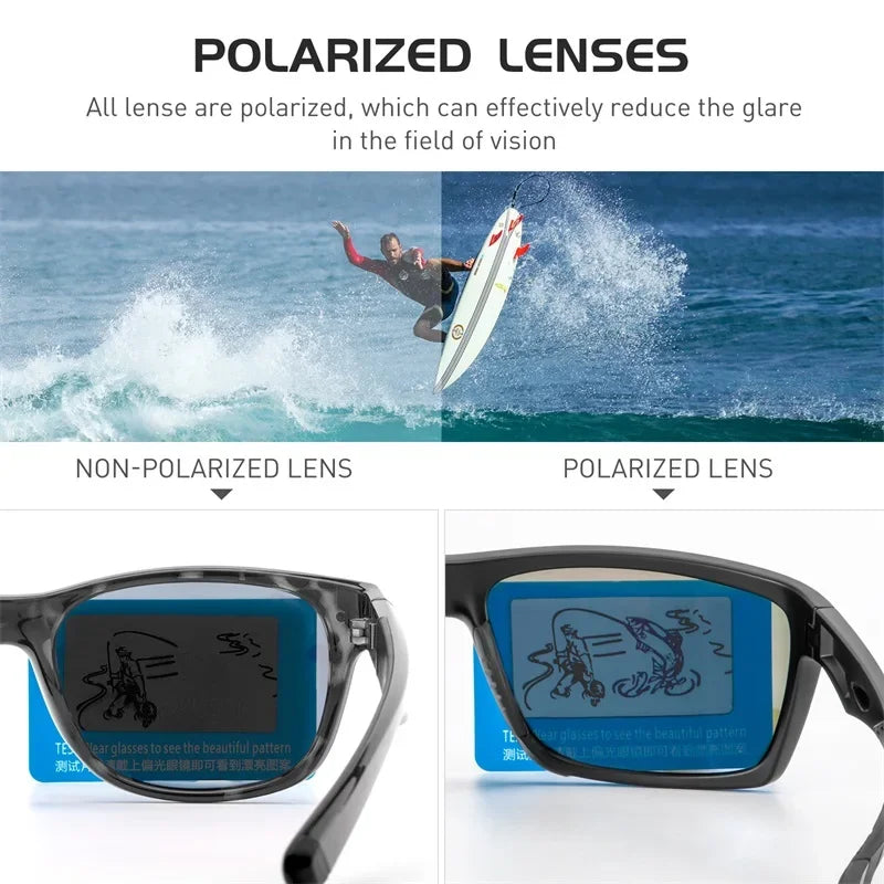 Kapvoe Polarized Hiking Eyewear Sunglasses for Men UV400 Lens Sunglasses Glasses PC Lens Glasses HD Lens Outdoor Sunglasses 2026