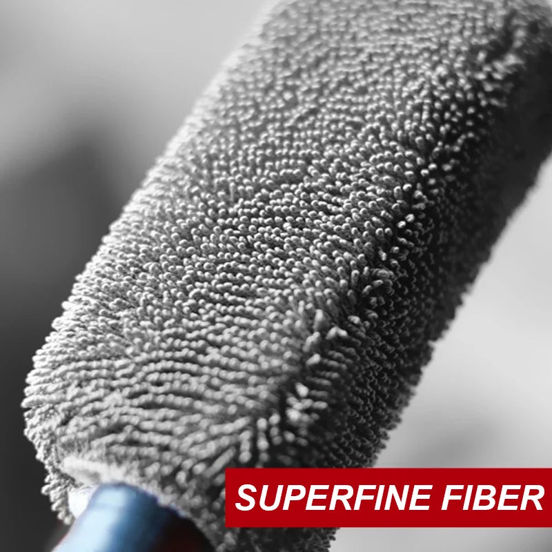 SEAMETAL Car Wheel Detail Cleaning Brush Tool Tire Washing Clean Soft Bristle Cleaner Black Easy To Cleaning Rims Spokes Wheel