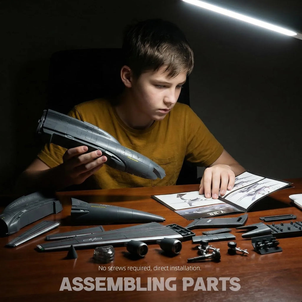 1:100 Scale Y-20 Transport Aircraft Quick Assembly Model Kit, Plastic Y-20 Fun Toy Airplane Assembly Model Kids Gift Suitable