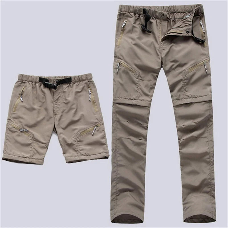 Hiking Pants Men Summer Quick Dry Outdoor Waterproof Breathable Trousers Tactical Travel Camping Trekking Remove Trousers Shorts