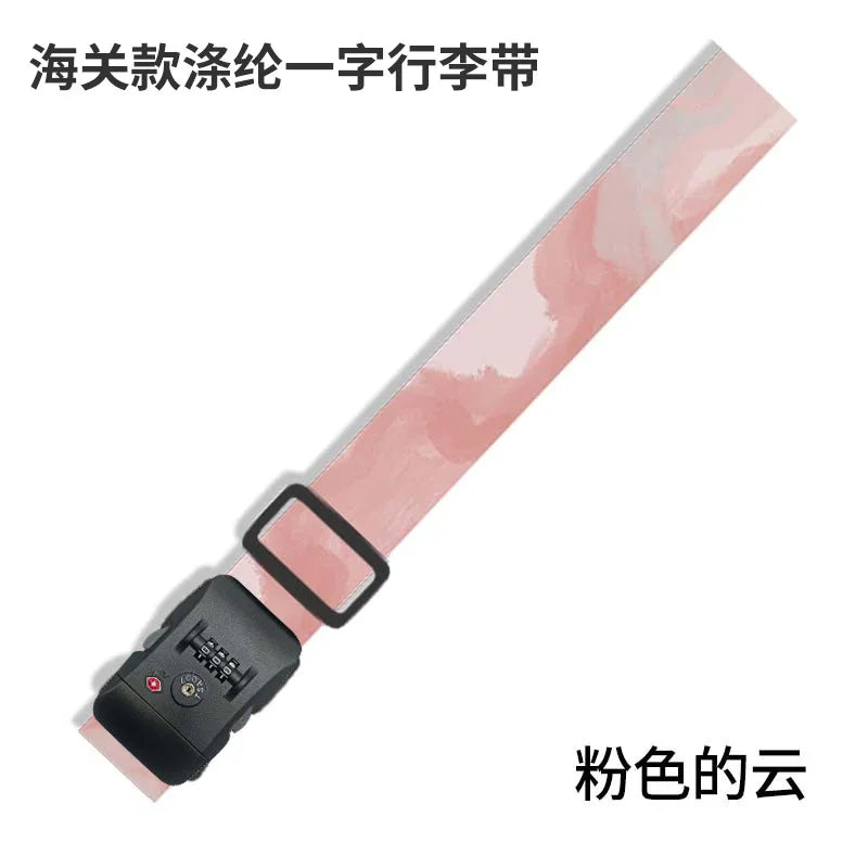 Luggage Straps for 22-28 inch Suitcases TSA Approved Combination Lock Adjustable Suitcase Packing Belt Abroad Binding Straps