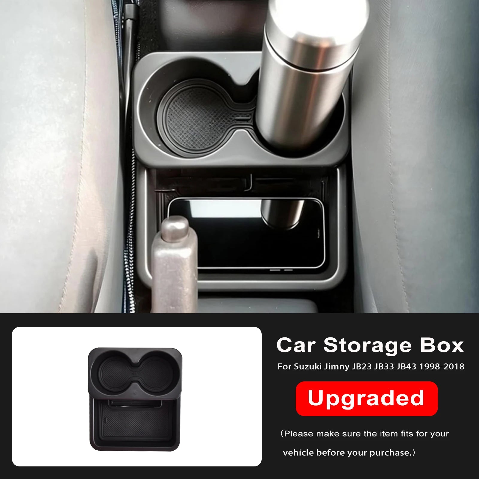 Car Center Console Gear Shift Storage Box Cup Holder Organizer Tray MT Model for Suzuki Jimny JB23 JB33 JB43 1998-2018 Accessory